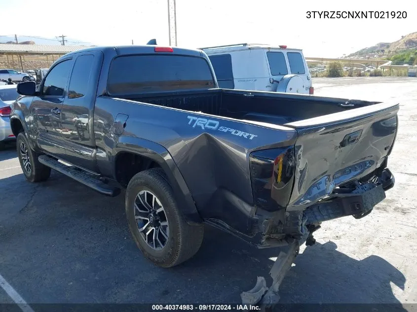 2022 Toyota Tacoma Trd Sport VIN: 3TYRZ5CNXNT021920 Lot: 40374983