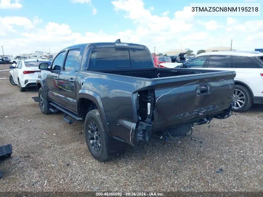 2022 Toyota Tacoma Sr5 V6 VIN: 3TMAZ5CN8NM195218 Lot: 40380092