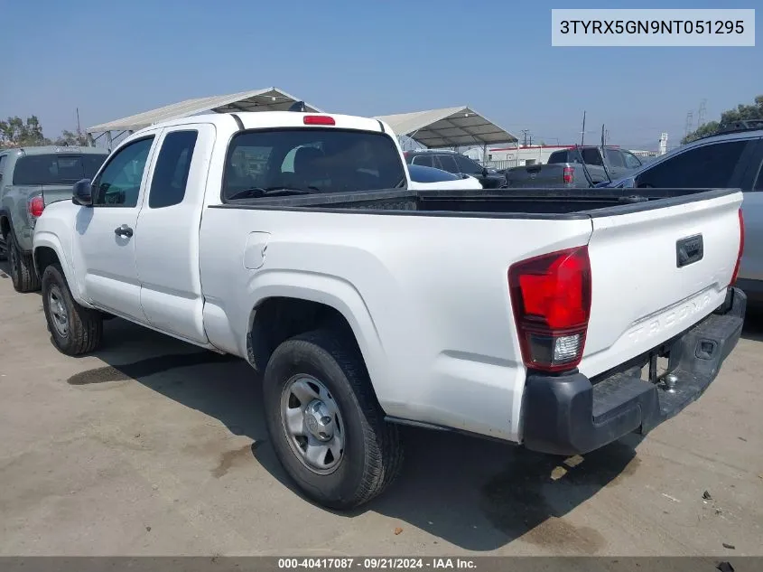 2022 Toyota Tacoma Sr VIN: 3TYRX5GN9NT051295 Lot: 40417087