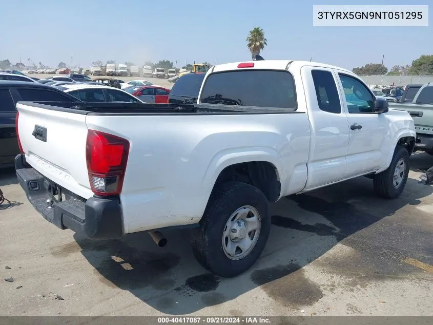 2022 Toyota Tacoma Sr VIN: 3TYRX5GN9NT051295 Lot: 40417087