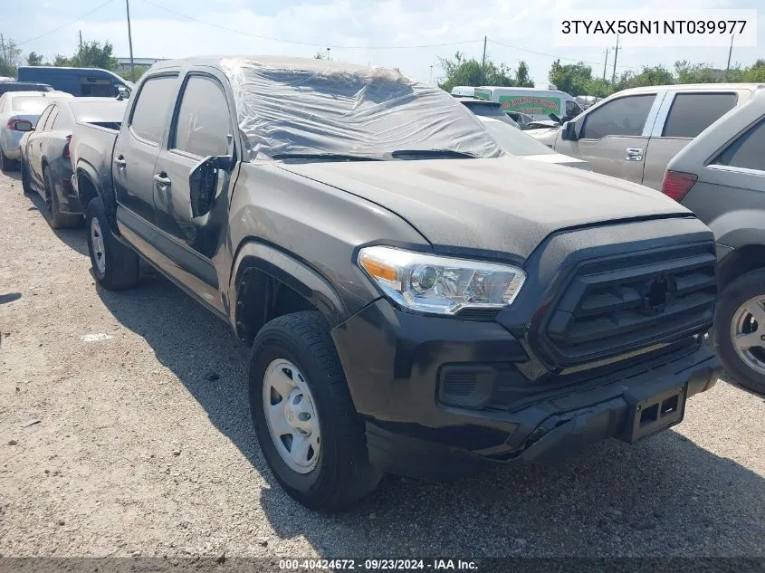 3TYAX5GN1NT039977 2022 Toyota Tacoma Sr