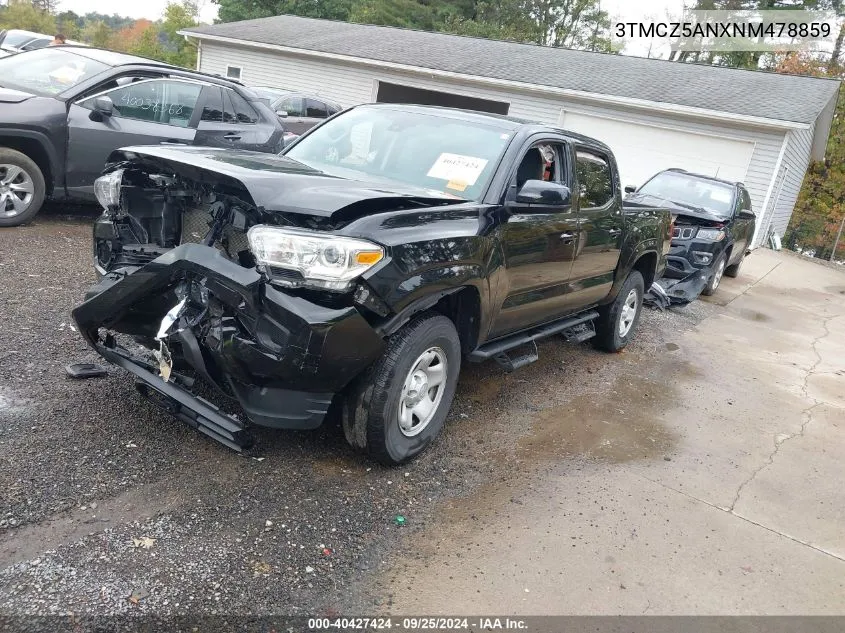 2022 Toyota Tacoma Sr V6 VIN: 3TMCZ5ANXNM478859 Lot: 40427424