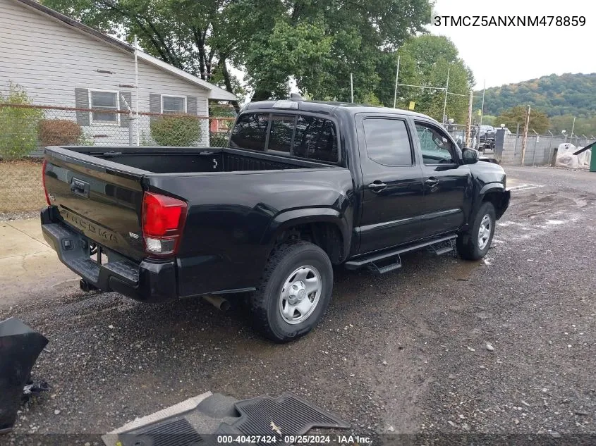 2022 Toyota Tacoma Sr V6 VIN: 3TMCZ5ANXNM478859 Lot: 40427424