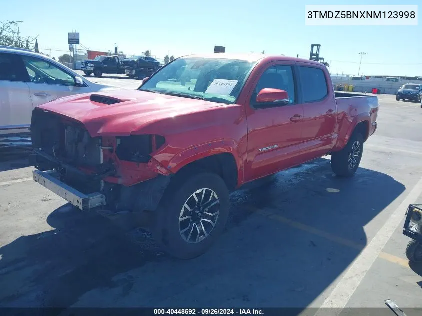 2022 Toyota Tacoma Double Cab/Sr5/Trd Sport/ VIN: 3TMDZ5BNXNM123998 Lot: 40645617