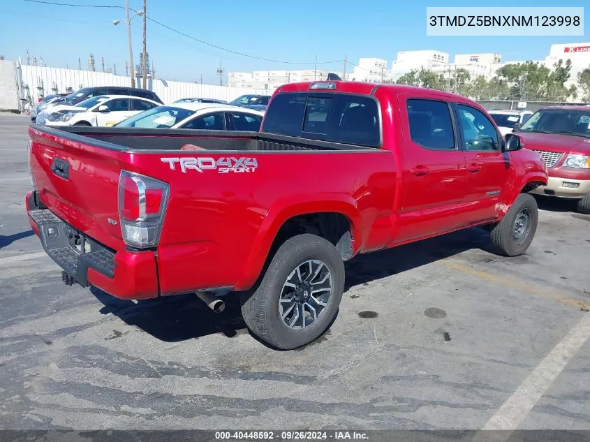 3TMDZ5BNXNM123998 2022 Toyota Tacoma Double Cab/Sr5/Trd Sport/