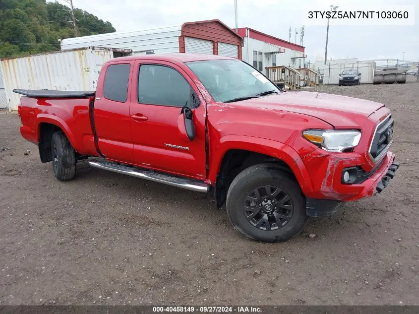 2022 Toyota Tacoma Sr5 V6 VIN: 3TYSZ5AN7NT103060 Lot: 40458149