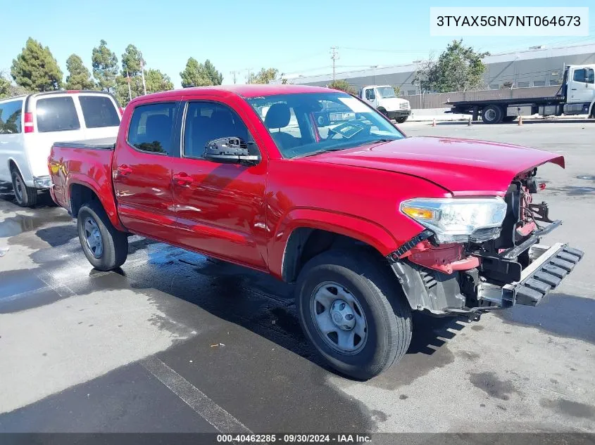 3TYAX5GN7NT064673 2022 Toyota Tacoma Sr