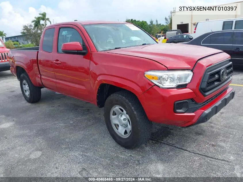 2022 Toyota Tacoma Sr VIN: 3TYSX5EN4NT010397 Lot: 40465465