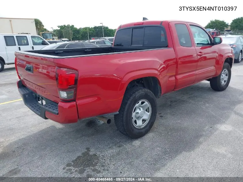 2022 Toyota Tacoma Sr VIN: 3TYSX5EN4NT010397 Lot: 40465465