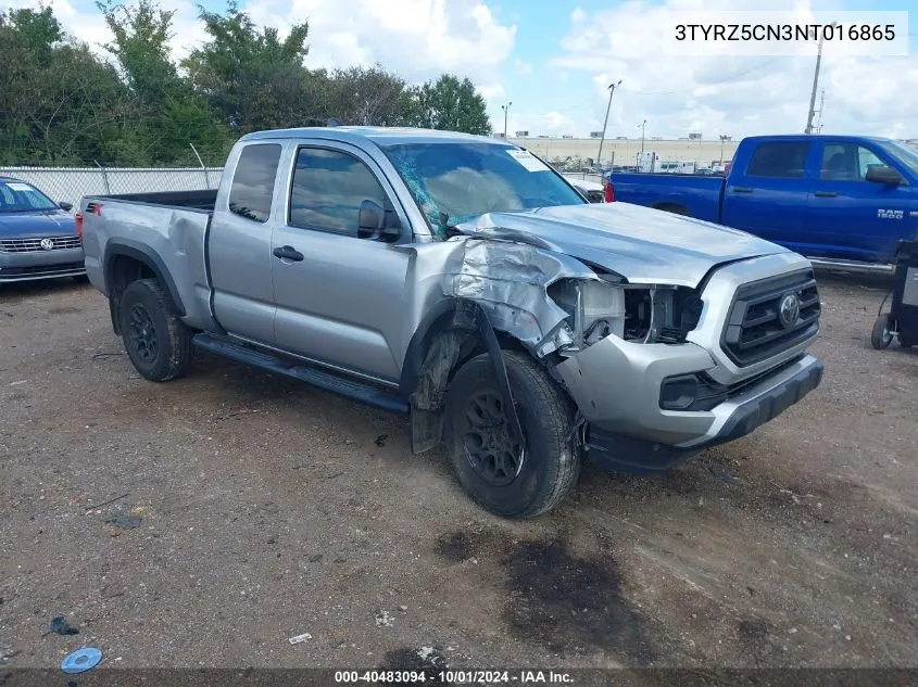 2022 Toyota Tacoma Sr V6 VIN: 3TYRZ5CN3NT016865 Lot: 40483094