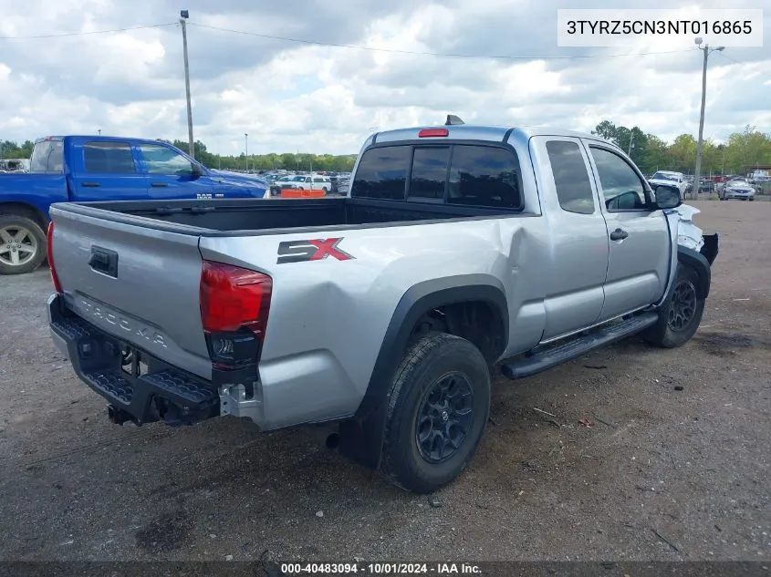 3TYRZ5CN3NT016865 2022 Toyota Tacoma Sr V6