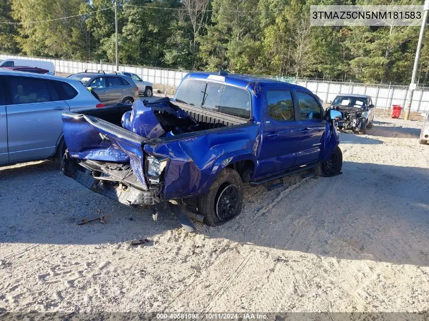 2022 Toyota Tacoma Sr5 V6 VIN: 3TMAZ5CN5NM181583 Lot: 40581098