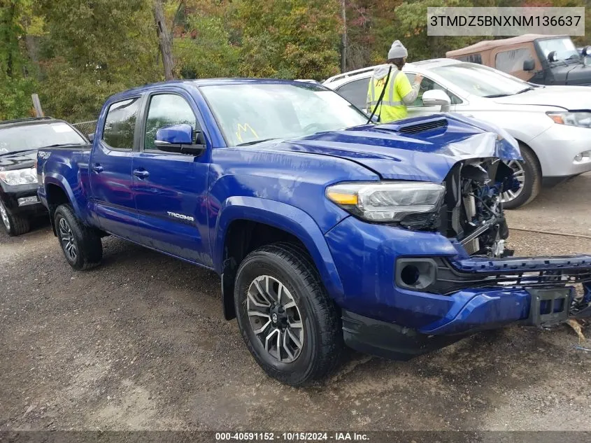 2022 Toyota Tacoma Trd Sport VIN: 3TMDZ5BNXNM136637 Lot: 40591152