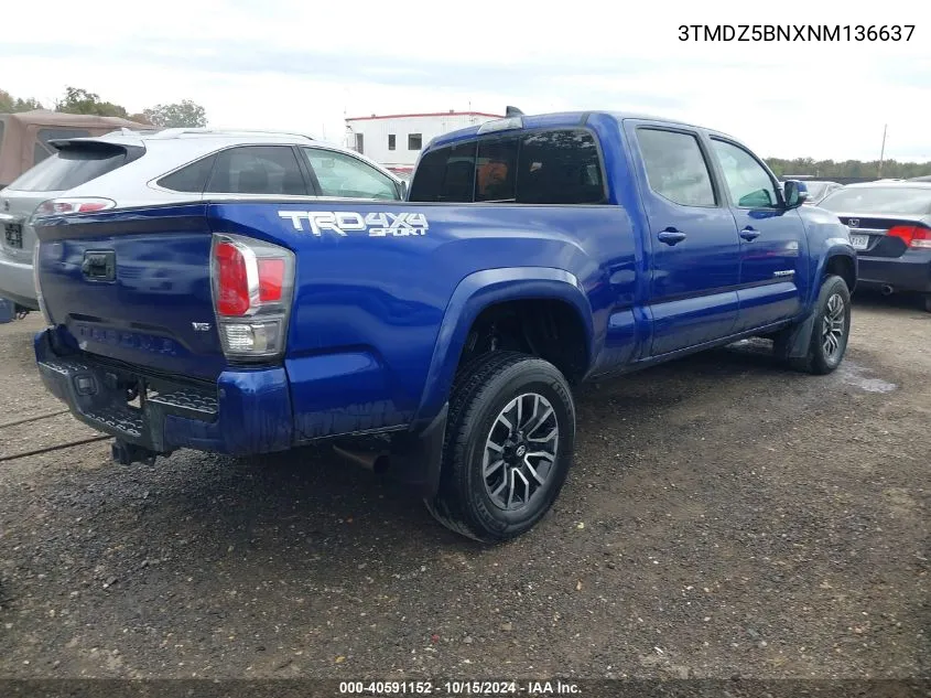 2022 Toyota Tacoma Trd Sport VIN: 3TMDZ5BNXNM136637 Lot: 40591152