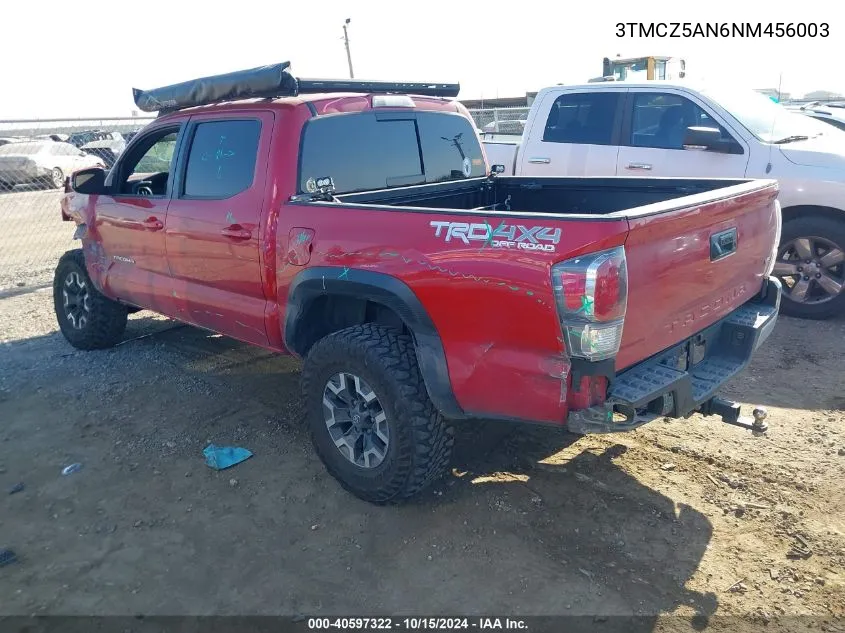 2022 Toyota Tacoma Trd Off Road VIN: 3TMCZ5AN6NM456003 Lot: 40597322