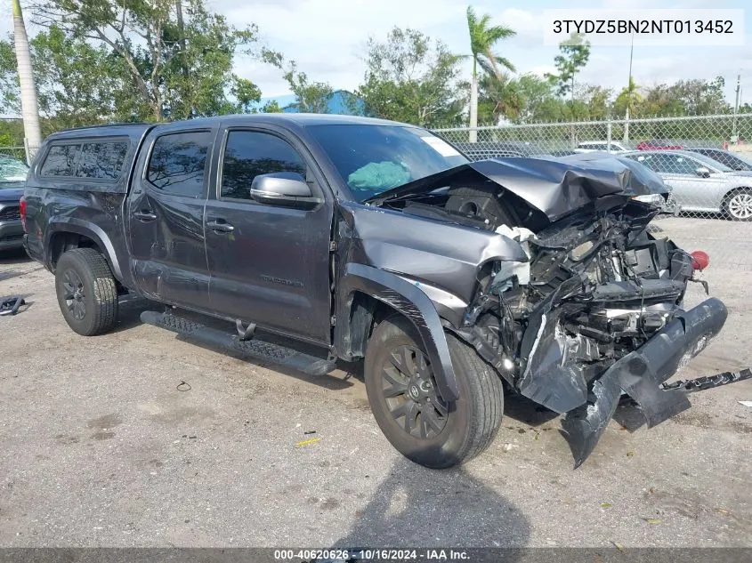 3TYDZ5BN2NT013452 2022 Toyota Tacoma Sr5 V6