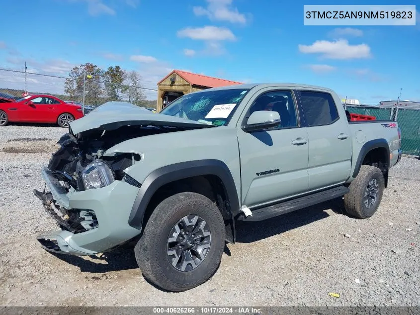 2022 Toyota Tacoma Trd Off Road VIN: 3TMCZ5AN9NM519823 Lot: 40626266