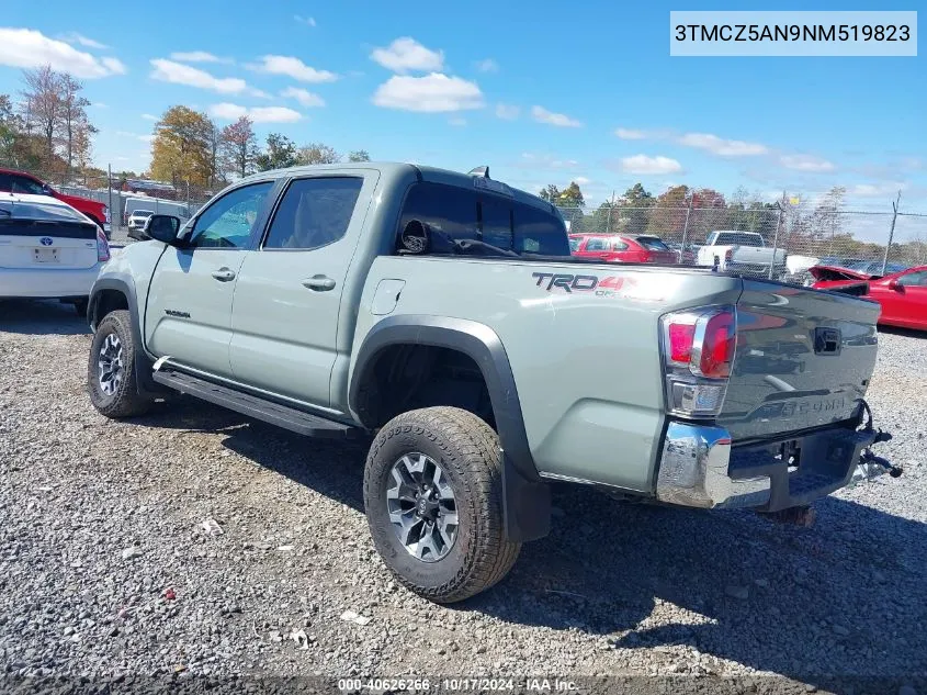 2022 Toyota Tacoma Trd Off Road VIN: 3TMCZ5AN9NM519823 Lot: 40626266