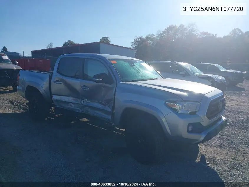 2022 Toyota Tacoma Sr5 V6 VIN: 3TYCZ5AN6NT077720 Lot: 40633852