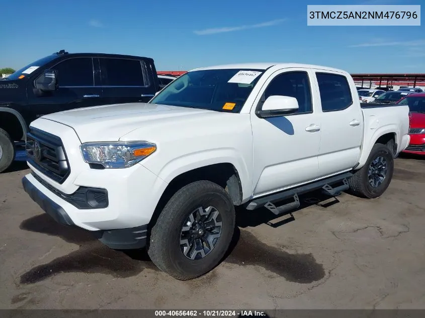 2022 Toyota Tacoma Sr V6 VIN: 3TMCZ5AN2NM476796 Lot: 40656462