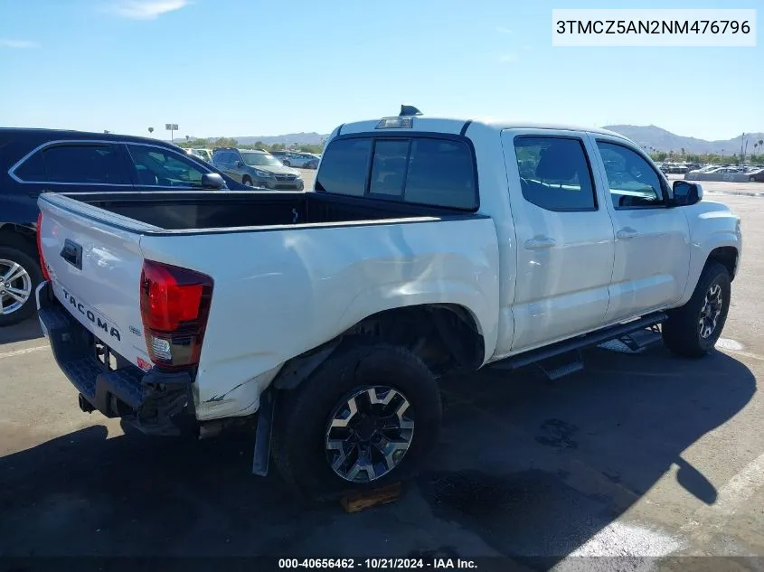 2022 Toyota Tacoma Sr V6 VIN: 3TMCZ5AN2NM476796 Lot: 40656462