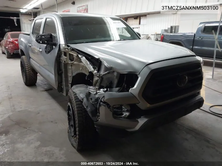 2022 Toyota Tacoma Sr V6 VIN: 3TMCZ5ANXNM503100 Lot: 40672653