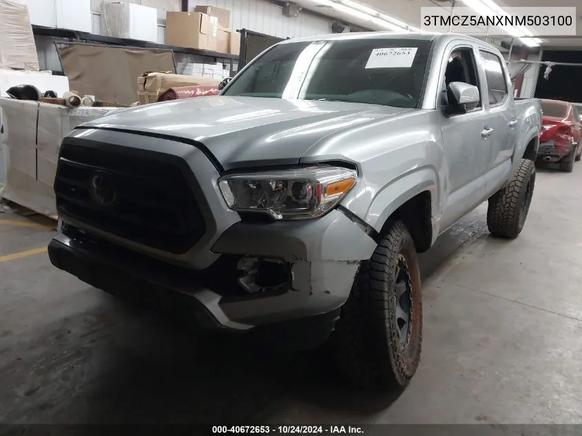 2022 Toyota Tacoma Sr V6 VIN: 3TMCZ5ANXNM503100 Lot: 40672653