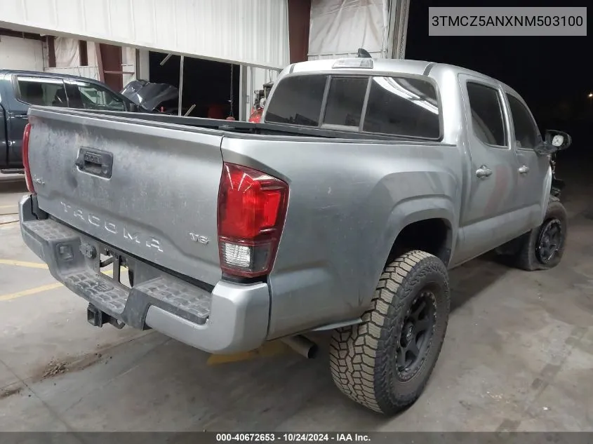 2022 Toyota Tacoma Sr V6 VIN: 3TMCZ5ANXNM503100 Lot: 40672653