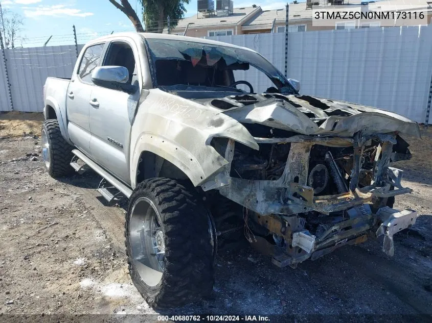 2022 Toyota Tacoma Sr5 V6 VIN: 3TMAZ5CN0NM173116 Lot: 40680762