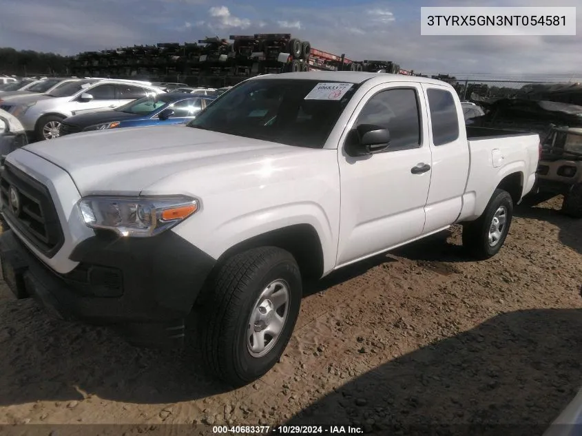 3TYRX5GN3NT054581 2022 Toyota Tacoma Sr