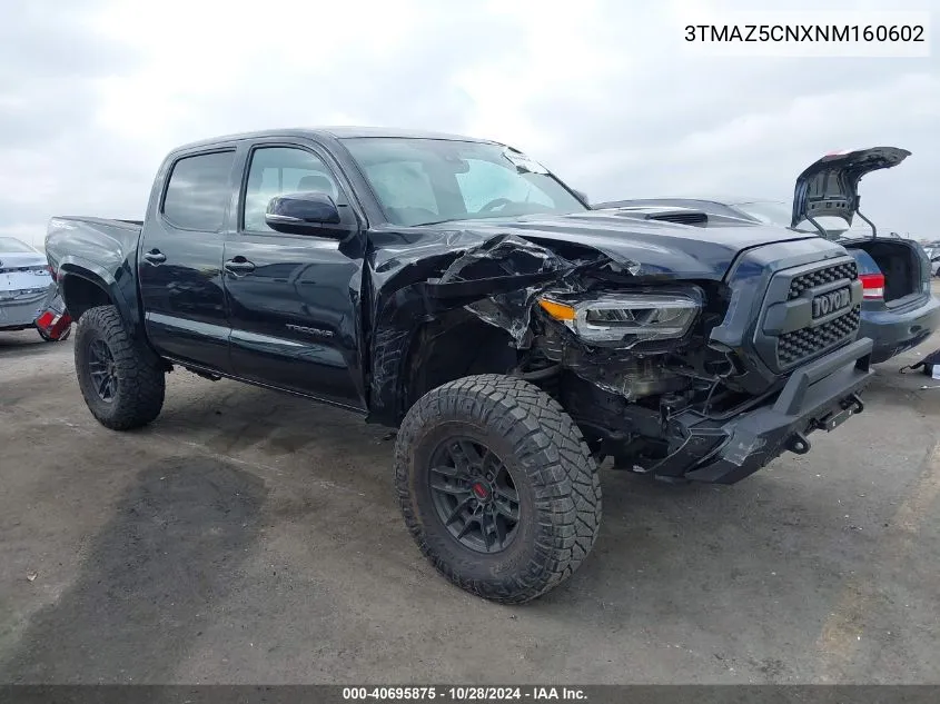 2022 Toyota Tacoma Trd Sport VIN: 3TMAZ5CNXNM160602 Lot: 40695875