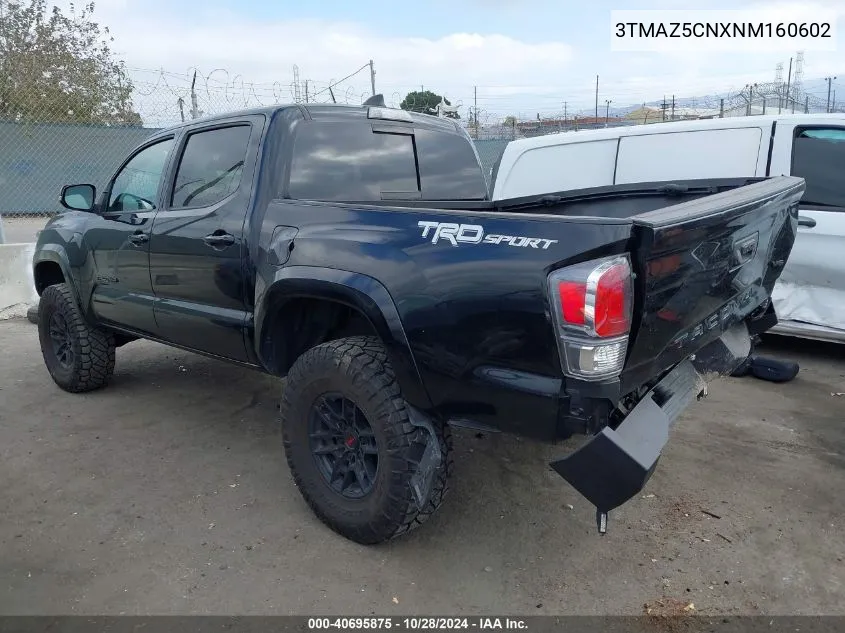 2022 Toyota Tacoma Trd Sport VIN: 3TMAZ5CNXNM160602 Lot: 40695875