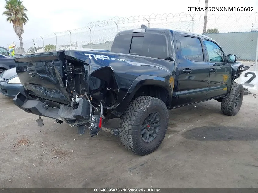 2022 Toyota Tacoma Trd Sport VIN: 3TMAZ5CNXNM160602 Lot: 40695875