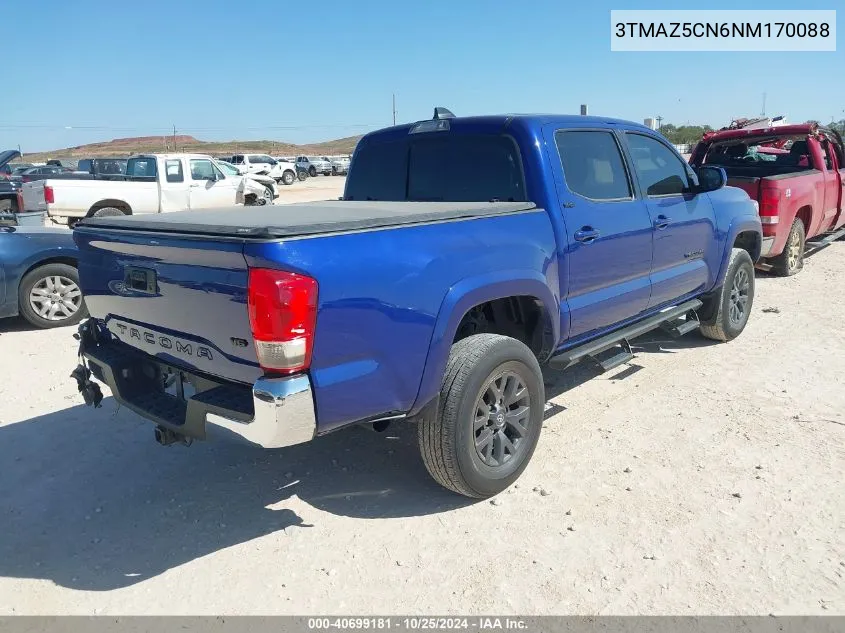 2022 Toyota Tacoma Sr5 V6 VIN: 3TMAZ5CN6NM170088 Lot: 40699181