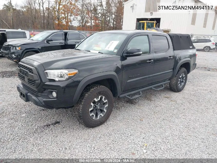 2022 Toyota Tacoma Trd Off Road VIN: 3TMCZ5AN2NM494117 Lot: 40723996