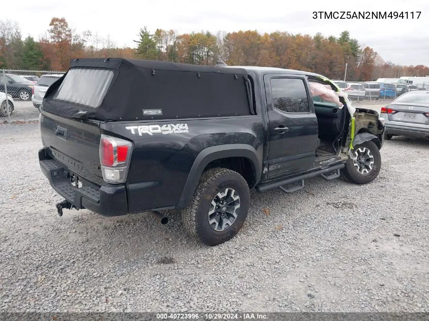 3TMCZ5AN2NM494117 2022 Toyota Tacoma Trd Off Road