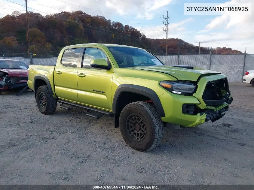 2022 Toyota Tacoma Trd Pro VIN: 3TYCZ5AN1NT068925 Lot: 40765544