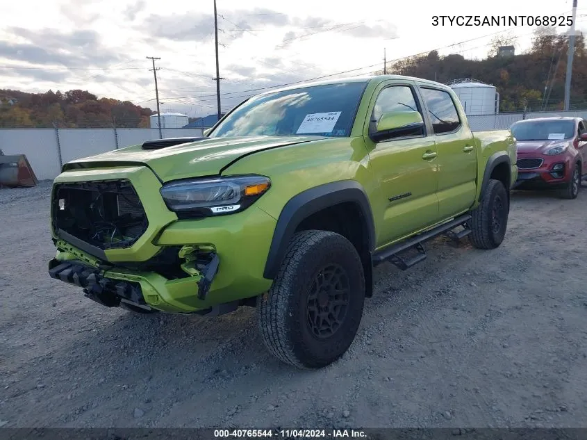 2022 Toyota Tacoma Trd Pro VIN: 3TYCZ5AN1NT068925 Lot: 40765544