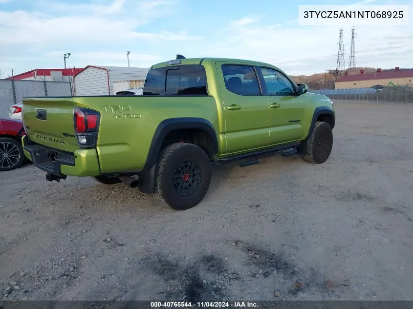 2022 Toyota Tacoma Trd Pro VIN: 3TYCZ5AN1NT068925 Lot: 40765544