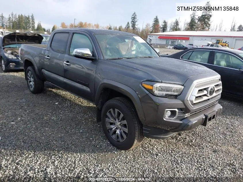 3TMHZ5BN5NM135848 2022 Toyota Tacoma Limited