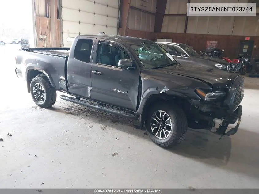 2022 Toyota Tacoma Trd Sport VIN: 3TYSZ5AN6NT073744 Lot: 40781253