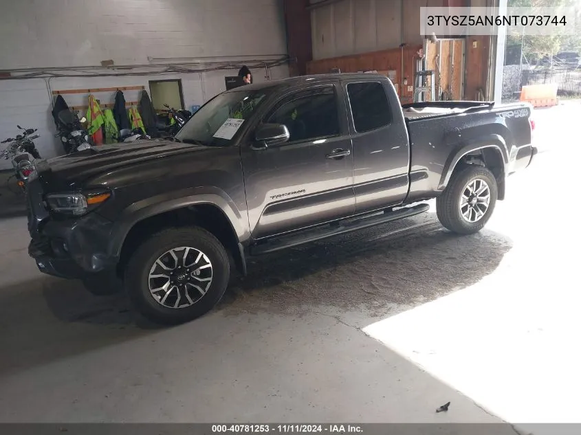 2022 Toyota Tacoma Trd Sport VIN: 3TYSZ5AN6NT073744 Lot: 40781253