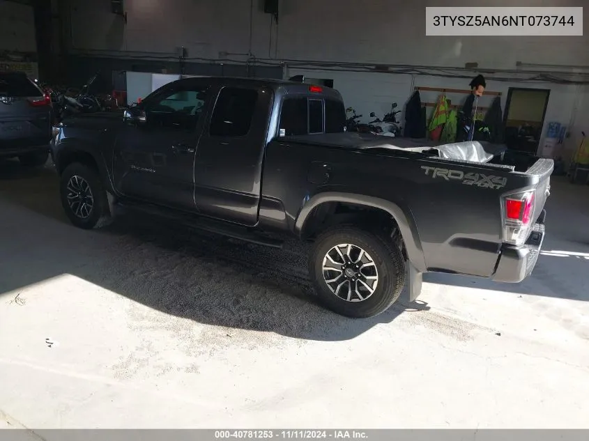 2022 Toyota Tacoma Trd Sport VIN: 3TYSZ5AN6NT073744 Lot: 40781253