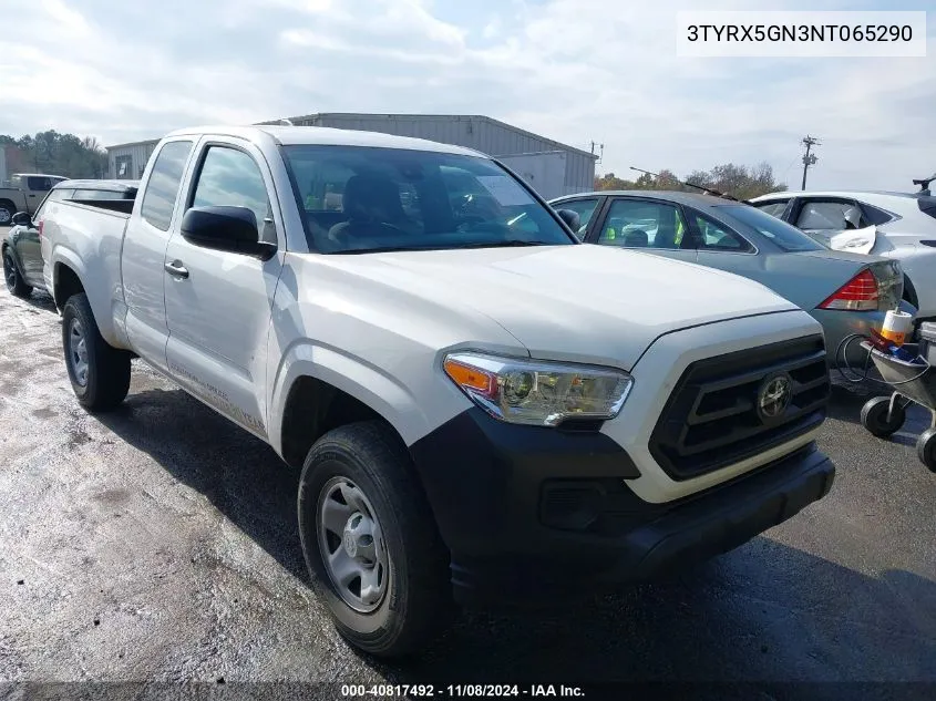 2022 Toyota Tacoma Sr VIN: 3TYRX5GN3NT065290 Lot: 40817492