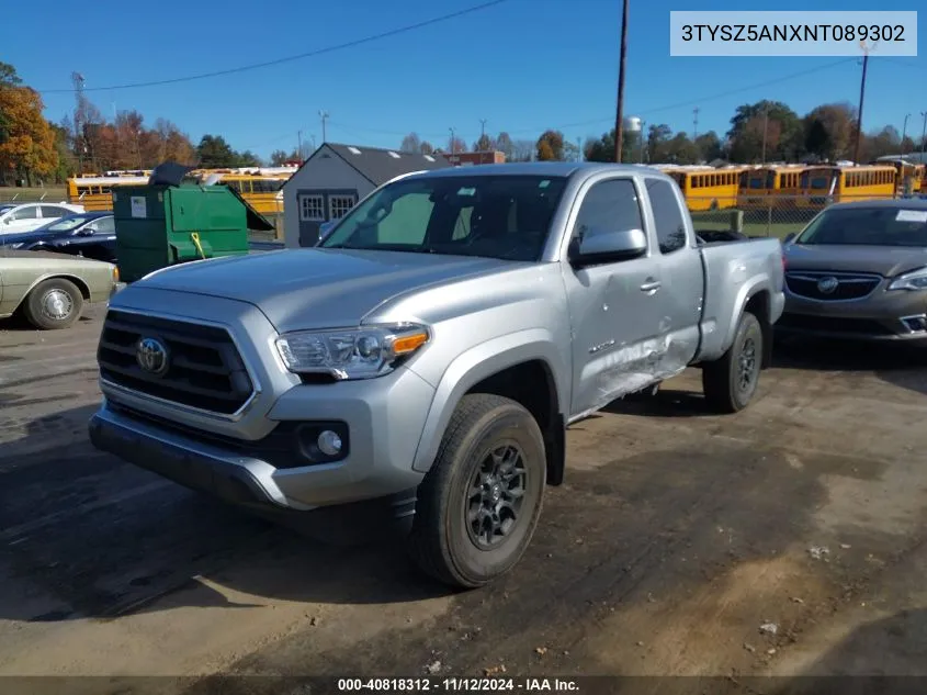 2022 Toyota Tacoma Sr5 V6 VIN: 3TYSZ5ANXNT089302 Lot: 40818312