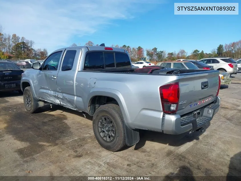 2022 Toyota Tacoma Sr5 V6 VIN: 3TYSZ5ANXNT089302 Lot: 40818312