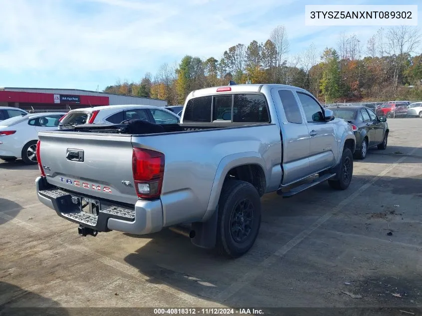 2022 Toyota Tacoma Sr5 V6 VIN: 3TYSZ5ANXNT089302 Lot: 40818312