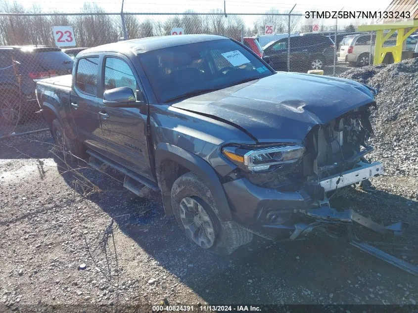 2022 Toyota Tacoma Trd Off Road VIN: 3TMDZ5BN7NM133243 Lot: 40824391