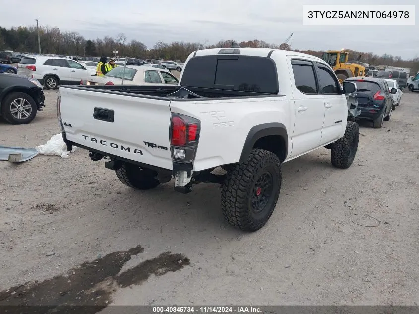 2022 Toyota Tacoma Trd Pro VIN: 3TYCZ5AN2NT064978 Lot: 40845734