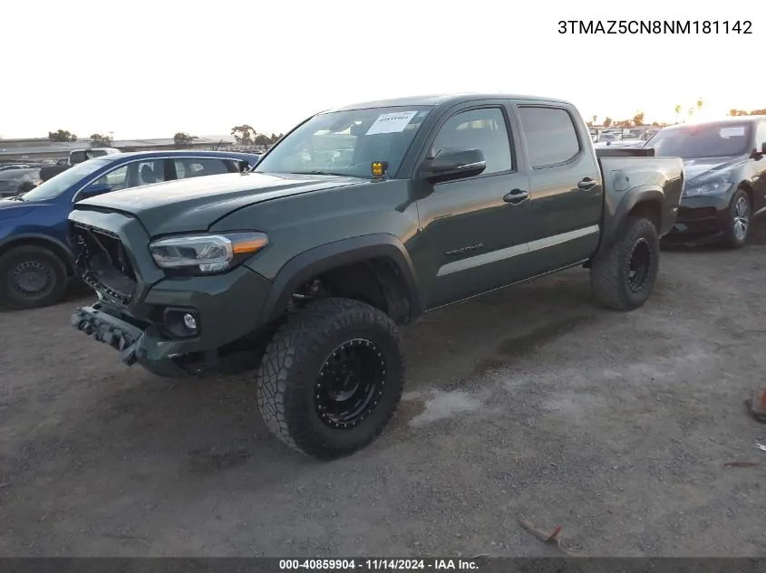 2022 Toyota Tacoma Trd Off Road VIN: 3TMAZ5CN8NM181142 Lot: 40859904